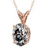 Image 2 : Genuine 1.25 CTW Certified Quality Oval Genuine Diamond Solitaire Necklace Gold - 33212-REF#336T5X