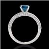 Image 2 : Genuine 2.0 CTW Certified Fancy Blue Genuine Diamond Bypass Solitaire Ring Gold - 35135-REF#158H8R