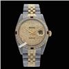 Image 1 : Rolex Men's 2Tone 14K Gold/ SS, QuickSet, Diam Pave Dial & Diam/Ruby Bezel - REF#556Y4N