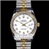 Image 1 : Rolex Men's 2Tone 14K Gold/ SS, QuickSet, Diamond Dial & Diamond Bezel - REF#458X2G