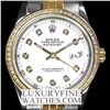 Image 2 : Rolex Men's 2Tone 14K Gold/ SS, QuickSet, Diamond Dial & Diamond Bezel - REF#458X2G
