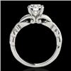 Image 2 : Genuine 1.10 CTW Certified G-I Genuine Diamond Solitaire Bridal Ring Two Tone Gold - 35200-REF#98M7H