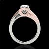 Image 2 : Genuine 1.25 CTW Certified G-I Genuine Diamond Bypass Solitaire Ring Two Tone Gold - 35121-REF#112H2