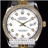 Image 1 : Rolex Men's 2Tone 14K Gold/ SS, QuickSet, Diamond Dial & Diamond Bezel - REF#458J2Y