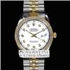 Image 2 : Rolex Men's 2Tone 14K Gold/ SS, QuickSet, Diamond Dial & Diamond Bezel - REF#458J2Y