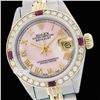Image 1 : Rolex Ladies 2Tone 14K Gold/ Stainless Steel, Roman Dial Diam/Ruby Bezel, Saph Crystal - REF#294V5H