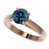 Image 1 : Genuine 1.46 CTW Certified Intense Blue Genuine Diamond Solitaire Engagement Ring Gold - 36549-REF#1