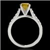 Image 2 : Genuine 1.20 CTW Certified Fancy Intense Genuine Diamond Solitaire Ring Gold - 34977-REF#94G2W