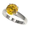 Image 1 : Genuine 2.50 CTW Certified Intense Yellow Genuine Diamond Solitaire Ring Gold - 33047-REF#561V2F
