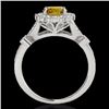 Image 2 : Genuine 1.50 CTW Certified Fancy Intense Genuine Diamond Solitaire Halo Ring Gold - 33767-REF#114V7F