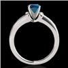 Image 2 : Genuine 1.11 CTW Certified Fancy Blue Genuine Diamond Solitaire Ring Two Tone Gold - 34833-REF#96M3H