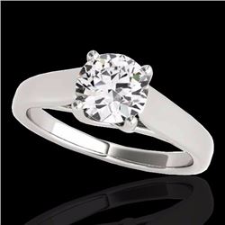 Genuine 1.50 CTW Certified G-I Genuine Diamond Bridal Solitaire Ring Gold - 35534-REF#304A7N