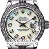 Image 1 : Rolex Ladies Stainless Steel, Diamond Dial & Diamond Bezel, Saph Crystal - REF#349A3M