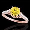 Image 1 : Genuine 1.46 CTW Certified Fancy Intense Genuine Diamond Solitaire Ring Gold - 34969-REF#107N5G