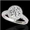 Image 1 : Genuine 1.30 CTW Certified G-I Genuine Diamond Solitaire Halo Ring Two Tone Gold - 34338-REF#109H5R