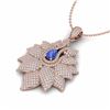 Image 1 : Genuine 3.0 CTW Tanzanite & Micro Pave Diamond Designer Necklace 18K Gold - 22573-REF#186A8N