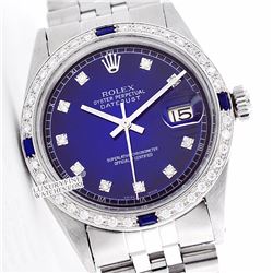 Rolex Ladies Stainless Steel, Diam Dial & Diam/Sapphire Bezel, Saph Crystal - REF#338A2M