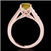 Image 2 : Genuine 1.50 CTW Certified Fancy Intense Genuine Diamond Solitaire Ring Gold - 34906-REF#116F2M