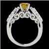 Image 2 : Genuine 1.70 CTW Certified Fancy Intense Genuine Diamond Solitaire Ring Gold - 35266-REF#132Z2Y
