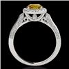 Image 2 : Genuine 2.15 CTW Certified Fancy Intense Genuine Diamond Solitaire Halo Ring Gold - 33578-REF#188T8X