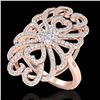 Image 1 : Natural 2.25 CTW Micro Pave Diamond Certified Designer Inspired Ring 14K Gold - 20886-REF#141M8H