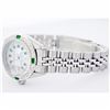 Image 2 : Rolex Men's Stainless Steel, QuickSet, Diam/Emerald Dial & Diam/Emerald Bezel - REF#463T6V