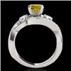 Image 2 : Genuine 2.01 CTW Certified Fancy Intense Genuine Diamond Bypass Solitaire Ring Gold - 35052-REF#176Z