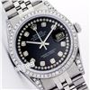 Image 1 : Rolex Ladies Stainless Steel, Diamond Dial & Diamond Bezel, Saph Crystal - REF#376Y4N