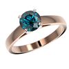 Image 2 : Genuine 1.28 CTW Certified Intense Blue Genuine Diamond Solitaire Engagement Ring Gold - 36540-REF#1