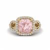 Image 1 : Genuine 2.75 CTW Morganite & Micro Pave Diamond Certified Ring 14K Gold - 23007-REF#89T2X