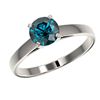 Image 2 : Genuine 1.05 CTW Certified Intense Blue Genuine Diamond Solitaire Engagement Ring Gold - 36518-REF#8