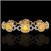 Image 1 : Natural 30 CTW Citrine & Micro Pave Diamond Certified Bracelet 14K Gold - 23020-REF#267N6G