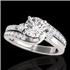 Image 1 : Genuine 1.50 CTW Certified G-I Genuine Diamond Bypass Solitaire Bridal Ring Gold - 35093-REF#118M2H