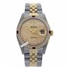 Image 1 : Rolex Ladies 2Tone 14K Gold/ Stainless Steel, Diam Pave Dial & Diam/Ruby Bezel, Saph Crystal - REF#4