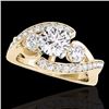 Image 1 : Genuine 2.26 CTW Certified G-I Genuine Diamond Bypass Solitaire Bridal Ring Gold - 35056-REF#357A8N