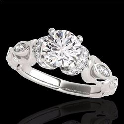 Genuine 1.20 CTW Certified G-I Genuine Diamond Solitaire Bridal Antique Ring Gold - 34675-REF#102F5M