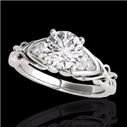 Genuine 1.35 CTW Certified G-I Genuine Diamond Solitaire Bridal Ring Two Tone Gold - 35207-REF#125W8