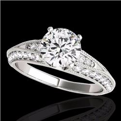 Genuine 1.58 CTW Certified G-I Genuine Diamond Solitaire Bridal Antique Ring Gold - 34621-REF#116V8F
