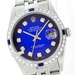 Rolex Ladies Stainless Steel, Diam Dial & Diam/Sapphire Bezel, Saph Crystal - REF#338K2A