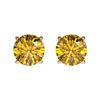 Image 1 : Genuine 1.0 CTW Certified Intense Yellow Genuine Diamond Solitaire Stud Earrings Gold - 33059-REF#61