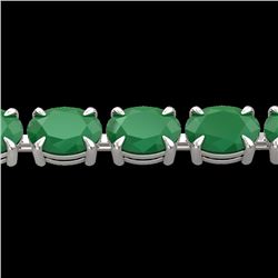 Genuine 29 CTW Emerald Eternity Designer Inspired Tennis Bracelet 14K Gold - 23387-REF#102Z3Y