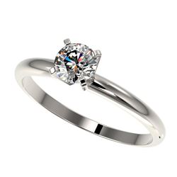 Genuine 0.54 CTW Certified H-I Quality Genuine Diamond Solitaire Engagement Ring Gold - 36372-REF#39