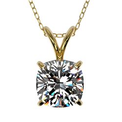 Genuine 1.0 CTW Certified Quality Cushion Cut Genuine Diamond Necklace Gold - 33200-REF#245M4H