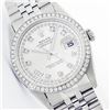 Image 1 : Rolex Ladies Stainless Steel, Diamond Dial & Diamond Bezel, Saph Crystal - REF#376A4M