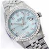 Image 1 : Rolex Men's Stainless Steel, QuickSet, Diamond Dial & Diamond Bezel - REF#425M5K