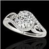 Image 1 : Genuine 1.25 CTW Certified G-I Genuine Diamond Solitaire Halo Ring Two Tone Gold - 34168-REF#102Y2V