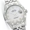 Image 1 : Rolex Men's Stainless Steel, QuickSet, Arabic Dial Pyramid Diam Bezel - REF#414K5A