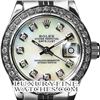 Image 1 : Rolex Men's Stainless Steel, QuickSet, Diamond Dial & Diamond Bezel - REF#458G2R