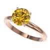 Image 1 : Genuine 2.0 CTW Certified Intense Yellow Genuine Diamond Solitaire Engagement Ring Gold - 32941-REF#
