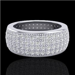 Genuine 2.50 CTW Micro Pave Diamond Eternity Bridal B& Ring 18K Gold Size 7.5 - 20883-REF#146N2G